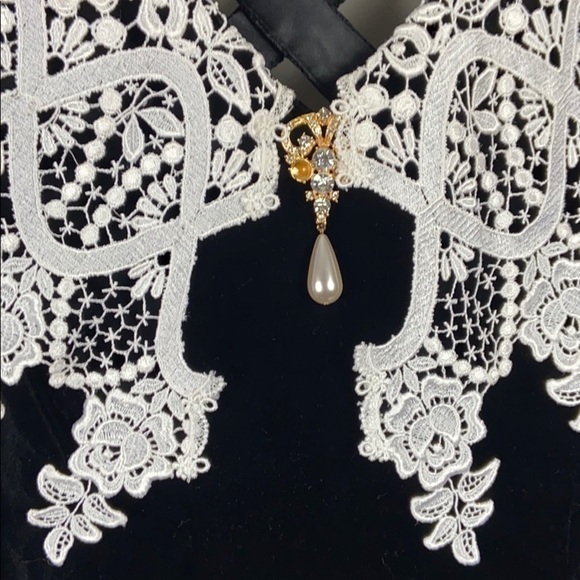 Jessica McClintock Vintage Velvet Dress size 13/14(s/m) - Picture 7 of 14